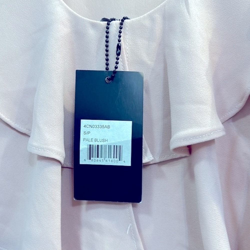 NWT Women’s ABS Collection 100% Polyester Ruffle Trim Dress Size Small - Picture 9 of 10